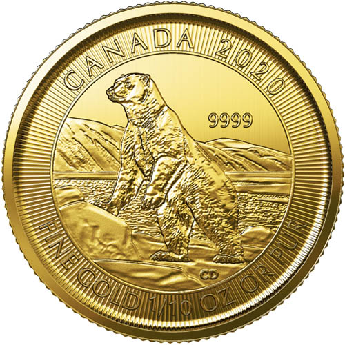 1/10 oz. Canadian Polar Bear Gold Coin